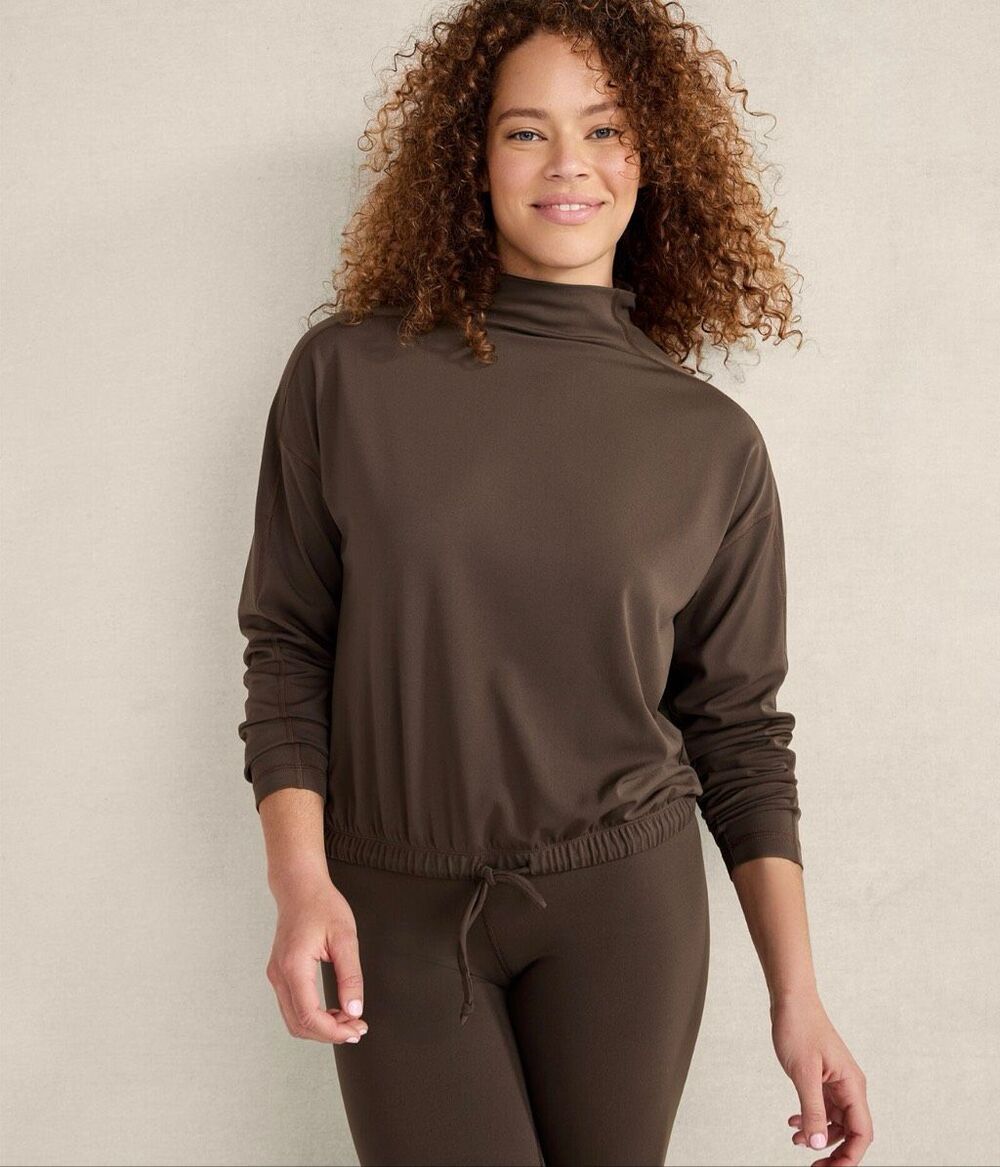$90 Ann Taylor Balance Funnel-Neck Pullover size small m9 - Picture 2 of 6